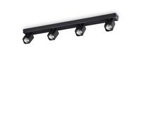 Ideal Lux RUDY PL4 SQUARE NERO Mod. 321523 Lampada Da Soffitto 4 Luci