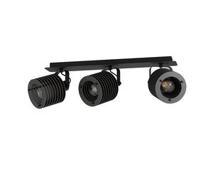 Spot Contemporaneo Segovia In Acciaio Nero 3 Luci E27 40W Ip20