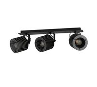 Spot Contemporaneo Segovia In Acciaio Nero 3 Luci E27 40W Ip20