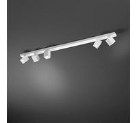Plafoniera in alluminio colore bianco Oddy attacco 5 luci GU10 orientabile 6x6cm