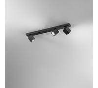 Applique a led ODDY orientabile quadrata Nera da 3xGu10 Perenz - 8172 N