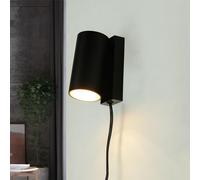 Spot da Parete con Interruttore Cavo Oro Nero GU10 Regolabile Lettura Letto Sofa