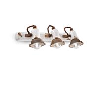 Spot da Parete Lampada 3-flammig E14 B:41 CM Regolabile Ceramica Metallo Bianco
