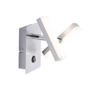 Spot da Parete LED Regolabile Metallo 3000 K Lampada con Interruttore Interno