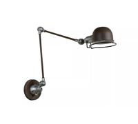 Spot da Parete Metallo Ruggine Giunto Snodato Sala da Pranzo H:46 CM E14 Lampada