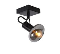 Spot Da Soffitto Retro In Metallo E Vetro Grigio Fumo E14 B: 18Cm