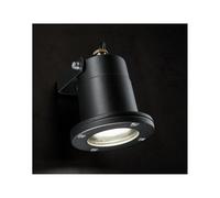 Faretto Da Esterno Moderno Spot Alluminio E Vetro Nero 1 Luce Gu10