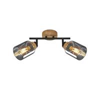 Spot Hema Metallo Effetto Legno 2 Luci E27 [EEK: A++]