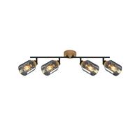 Spot Hema Metallo Effetto Legno 4 Luci E27 [EEK: A++]