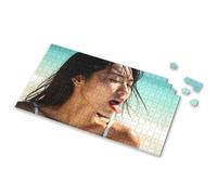 Spot It Gioco per bambini Una donna con i capelli bagnati che si gode la spiaggia. Puzzle con immagini di 3 anni ragazza regali puzzle board (300 pezzi)