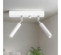 Spot Lampada Da Soffitto Bianca 2X G9 25 Cm Piccola Orientabile In Metallo