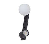 Spot Lampada Parete Interruttore H:35 CM Orientabile GU10+G9 Vetro Metallo