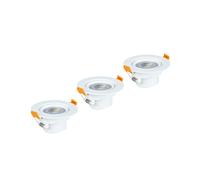 Spot LED alloggiamento, lotto da 3, 5 W, 350 lm, coul.: blc chd, presa: bianca
