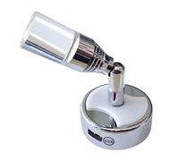 Spot LED Corto Orientabile 12V con USB e Luce di Cortesia Blu Camper Barca