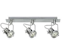 SPOT LED TECHNO NICKEL 3 LUCI ATTACCO GU10 LED 5W 400LM 2700K 44,6X7X18CM