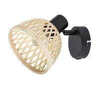 Spot Light Rattan Metal Matt Black E14 1x Max 15W H: 14 cm Ø13,5 cm B: 15 cm