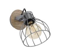Spot Minimal Sambatello Legno Marrone 1 Luce E27 40W