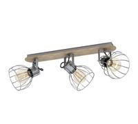 Spot Minimal Sambatello Legno Marrone 3 Luci E27 40W