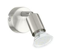 Spot Moderno Buzz Led In Acciaio Nichel Satinato 1 Luce Gu10 2,8W Ip20