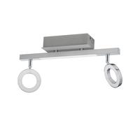 Spot Moderno Cardillio 1 Alluminio Argento 2 Luci Led 3,2W