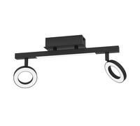 Spot Moderno Cardillio 2 In Alluminio Nero 2 Luci Led 3,2W 3000K Ip20