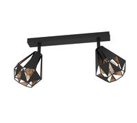 Spot Moderno Carlton 7 In Acciaio Nero 2 Luci E27 40W Ip20