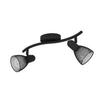 Spot Moderno Carovigno In Acciaio Nero 2 Luci E14 40W Ip20