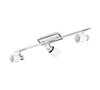 Spot Moderno Davida In Acciaio Cromo 3 Luci Gu10 4,6W Ip20