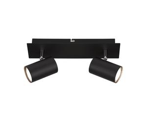 Spot Moderno Isil A Metallo Nero 2 Luci Gu10 3000K