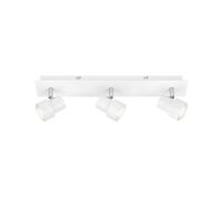 BRILONER Leuchten - Faretto da soffitto a LED, 3 lampadine, lampada girevole e inclinabile, 3x GU10, 5 Watt, 460 Lumen, 3.000 Kelvin, bianco
