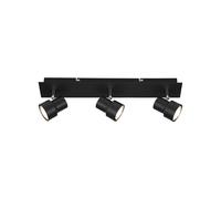 BRILONER Faretto da soffitto a LED, 3 lampadine, Lampada Girevole e inclinabile, 3X GU10, 5 Watt, 460 Lumen, 3.000 Kelvin, Nero 5 W