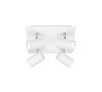 BRILONER - Lampada da soffitto, attacco GU10, max. 40 watt, plafoniera, lampada da soggiorno, lampada da camera da letto, lampada da cucina, faretto da soffitto, 26,5x26,5x12,3 cm, bianco
