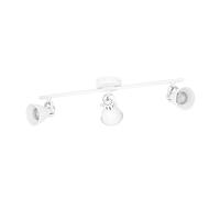 Spot Moderno Seras 1 In Acciaio Bianco 3 Luci Gu10 3W Ip20