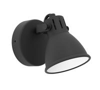 Spot Moderno Seras 2 In Acciaio Nero 1 Luce Gu10 3W Ip20