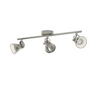 Spot Moderno Seras In Acciaio Nichel Anticato 3 Luci Gu10 3W Ip20