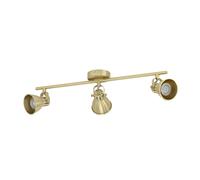 Spot Moderno Seras In Acciaio Ottoneottone Spazzolato 3 Luci Gu10 3W Ip20