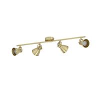 Spot Moderno Seras In Acciaio Ottoneottone Spazzolato 4 Luci Gu10 3W Ip20