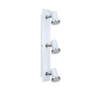 Spot Moderno Tamara 1 In Acciaio Bianco 3 Luci Gu10 3W Ip44 [EEK: A++]