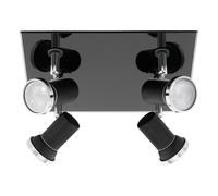 Spot Moderno Tamara 1 In Acciaio Nero 4 Luci Gu10 3W Ip44