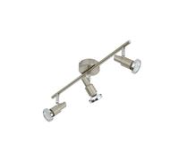 Spot Nordico Cool Metallo Nichel Satinato 3 Luci Gu10