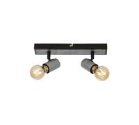 Spot Nordico Kiko Metallo Argento Argento Antico 2 Luci E27 [EEK: A++]