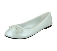 Spot On Ballerine Donna Con Fiocco Piccolo Nero Bianco Slip On