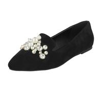 Spot On Ballerine Donna Nero Scarpe Classiche Slip On Eleganti