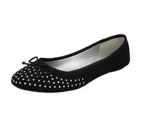 Spot On Ballerine Donna Slip On Nere Nude Microfibra Disegno Gioiello