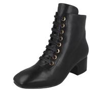 Spot On Donna Blocchi di Colore Tacco Stivaletti Bassi con Lacci