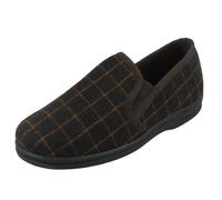 Spot On Jaydon Pantofola Slip On Uomo Marrone Quadri Chiusa Punta