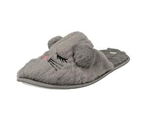 Spot On Pantofole da donna a forma di topo, Grigio, 39 EU