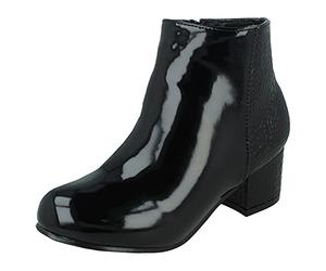 Spot On Stivaletti con tacco da ragazza, Nero Serpente Nero, 28 EU