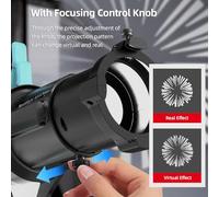 Spot Ottico Giuraupi Kit Snoot Conico per Luce Continua Luce Stroboscopica con Lente di Proiezione a 36 ° e Gel di Colore 5pcs e Schede Grafiche da 24 Pezzi Borsa per il Trasporto (LP-SM-19)