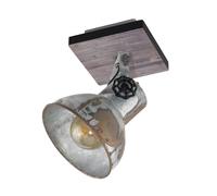 Spot Rustico Country Barnstaple Legno Marronemarrone Patinato 1 Luce E27 40W